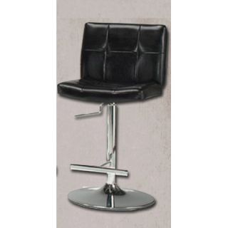 Ultimate Accents 25.5 Adjustable Bar Stool with Cushion GLS 12 Color Black