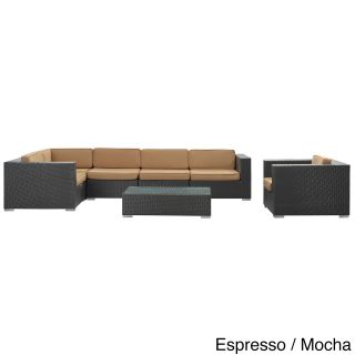 Corona Outdoor Rattan 7 piece Furniture Set