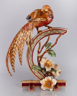Golden Pheasant Figurine   Jay Strongwater