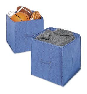 Whitmor 6351 909 2 BLUE Collapsible Cube, Blue, 2 Pack   Storage And Organization Products