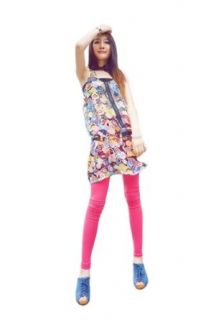 BlackTemptation Womens DNEDW909 Pink Fashion Sheer Ninth Leggings Stockings Clothing