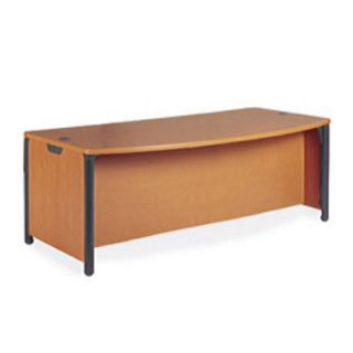 Virco Plateau Office 72 W Bow Front Executive Desk PTD3672BF Leg Color Char