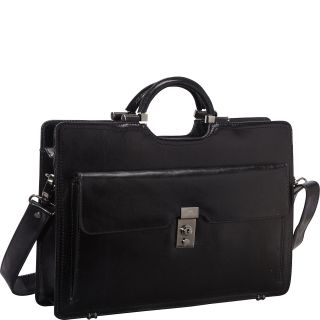 Mancini Leather Goods Classic Briefcase in Luxurious Italian Leather