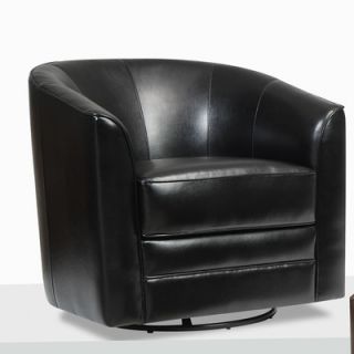 Emerald Home Furnishings Milo Swivel Slipper Chair U5029B 04 Color Saddle Brown