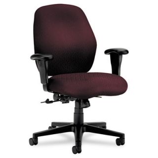 HON Mid Back Task Chair with Arms HON7823NT10T Fabric Wine