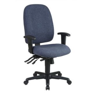 Office Star Ergonomic Mid Back Office Chair with Adjustable Soft Padded Arms 