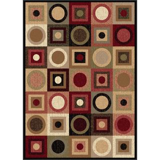 Multicolored Abstract Area Rug (5 X 7)