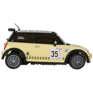 Race Tin Mini Cooper Remote Control Car   Yellow and Black      Toys