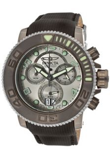 Invicta 10720  Watches,Mens Sea Hunter Chronograph Gunmetal Dial Silver Bezel Black Polyurethane, Chronograph Invicta Quartz Watches