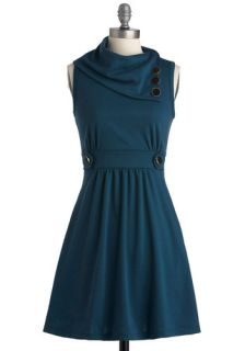 Coach Tour Dress in Sea Blue  Mod Retro Vintage Dresses