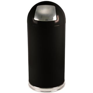 Witt 15 Gallon Metal Series Dome Top Trash Can 15DT Finish Black