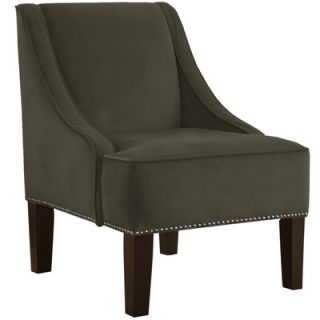 Skyline Furniture Velvet Swoop Arm Chair SKY11294 Color Pewter