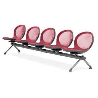 OFM Net Series Five Chair Beam Seating NB 5 Color Red