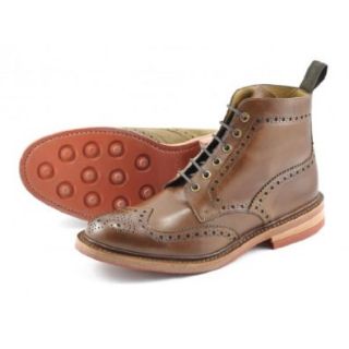 LOAKE WHARFDALE Gents Mens Brogue Brown Leather Boot MADE IN ENGLAND (UK 9, brown) Shoes