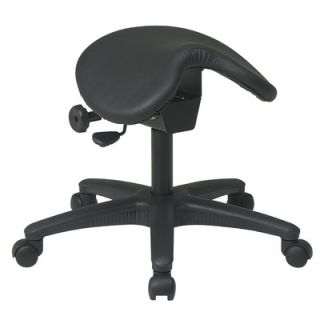 Office Star Backless Drafting Chair with Saddle Seat and Seat Angle Adjustmen