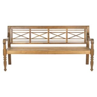Catalonia Wood 4 Seater Patio Bench   Brown