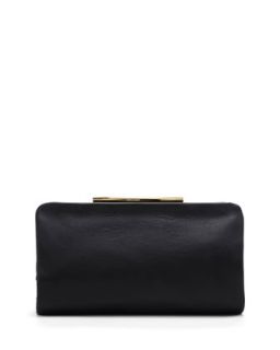 Ella Leather Clutch Bag, Black   VC Signature