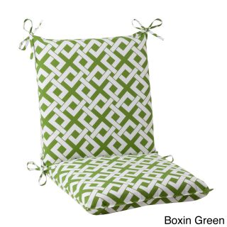 Pillow Perfect Outdoor Boxin Squared Chair Cushion
