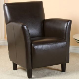 Home Loft Concept Lawson Bonded Leather Club Chair NFN1134 Color Brown