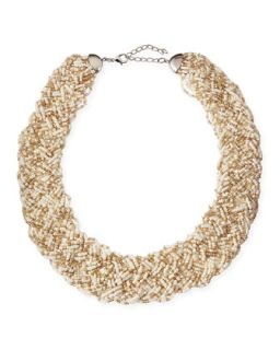 Woven Beaded Statement Necklace   Nakamol