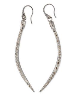 Curved Horn Earrings with Champagne Diamonds   Armenta