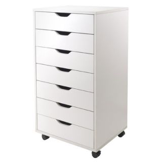 Winsome 7 Drawer Halifax Mobile Cabinet WN1675 Finish White