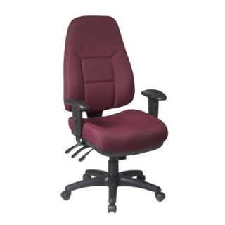 Office Star Worksmart High Back Office Chair with 2 Way Adjustable Arms 2907