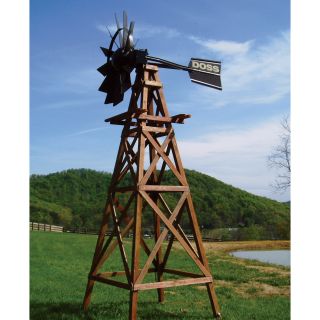 Outdoor Water Solutions Deluxe Wooden Aeration Windmill  Windmill Aerators