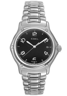 Ebel 9187241/15665P  Watches,Mens  1911 Stainless Steel Black Dial, Luxury Ebel Quartz Watches