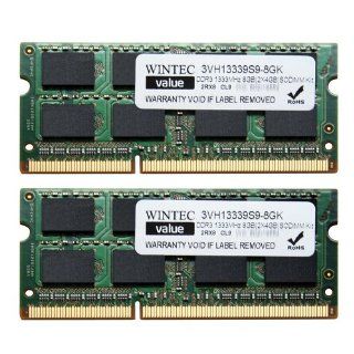 Wintec Value MHzCL9 8GB(2x4GB) 2Rx8 8 Dual Channel Kit DDR3 1333 (PC3 10600) 204 Pin SO DIMM 3VH13339S9 8GK Computers & Accessories