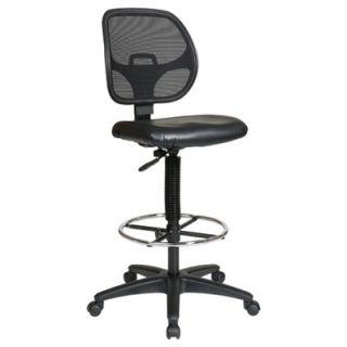 Office Star Height Adjustable Drafting Chair with Footring DC2990 Seat Materi