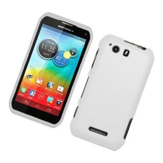 For Motorola PHOTON Q 4G LTE XT897 Hard RUBBERIZED Case White 