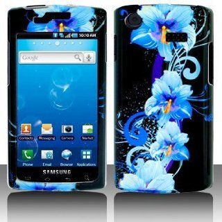Samsung i897 Captivate Graphic Case   Blue Flower Cell Phones & Accessories