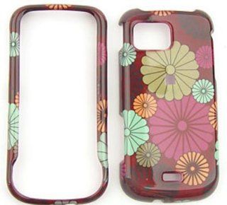 Samsung Mythic A897 Big Daisy Flowers on Brown Hard Case/Cover/Faceplate/Snap On/Housing/Protector Cell Phones & Accessories