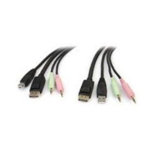 NEW   4IN1 USB DISPLAYPORT KVM SWITCH CABLE   DP4N1USB6 Computers & Accessories