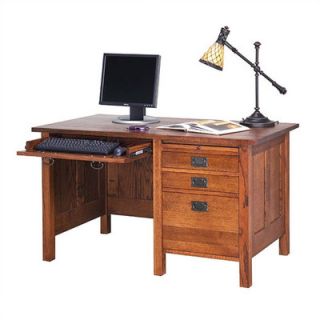 Anthony Lauren Craftsman Home Office 53.5 W Single Pedestal Computer Desk CM