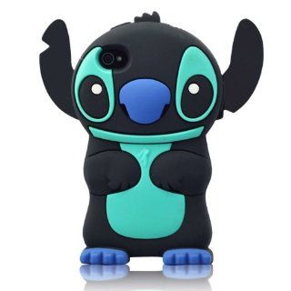 Angelseller XKM Cartoon 3d Stitch Movable Ear Silicone Soft Case Cover for Apple Iphone 5/5s Black Cell Phones & Accessories