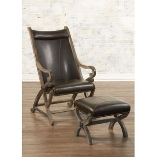 Largo Hunter Chair and Ottoman L820  /  L821 Color Brown