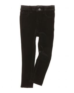 The Skinny Velveteen Jeans, Black, Sizes 4 6X   7 For All Mankind