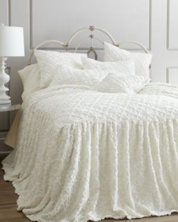King Candlewick Coverlet, 78 x 80 with 30L Skirt