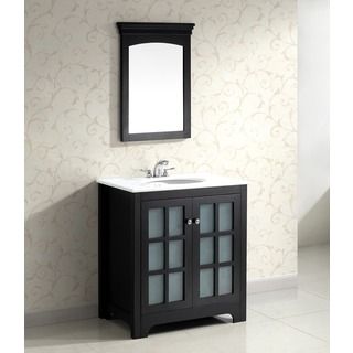 Wyndenhall Louisiana Black 30 inch Bath Vanity With 2 Doors And White Marble Top Black Size Single Vanities