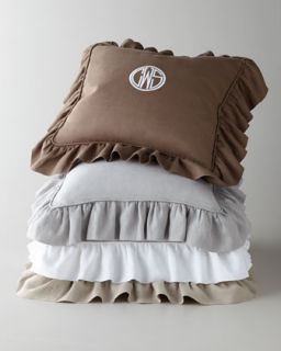 Basillo Pillow with Ruffle, 18Sq.   Amity Home