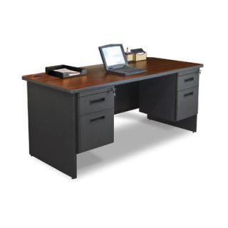 Marvel Office Furniture Pronto 66 Double Pedestal Computer Desk PDR6630DPUTO