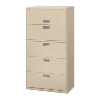 HON 600 Series 5 Drawer  File 685L Finish Putty