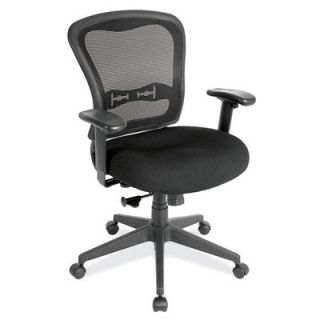 OfficeSource Mesh Side Chair with Adjustable Arms 7854BLK