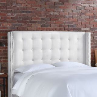 Skyline Furniture Nail Button Tufted Microsuede Wingback Headboard SKY4124 Si