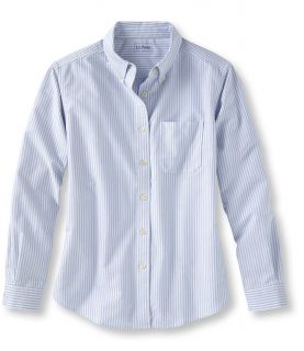 Easy Care Washed Oxford Shirt, Relaxed Long Sleeve Stripe