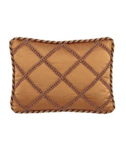 Silk Pillow with Gimp Lattice, 13 x 20   Austin Horn Classics