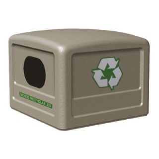 Commercial Zone Recycle 38 Dome Lid with Decal 74610 Color Beige