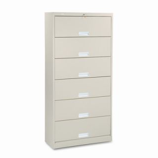 HON 600 Series 6 Drawer Letter  File 626L Finish Putty
